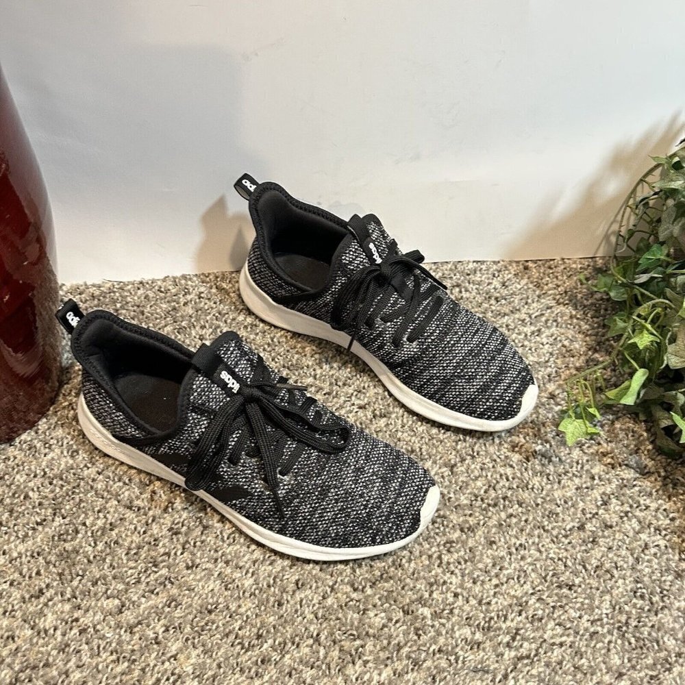 Adidas Womens Cloudfoam Pure DB0694 Black Running Shoes Sneakers Size US 8
